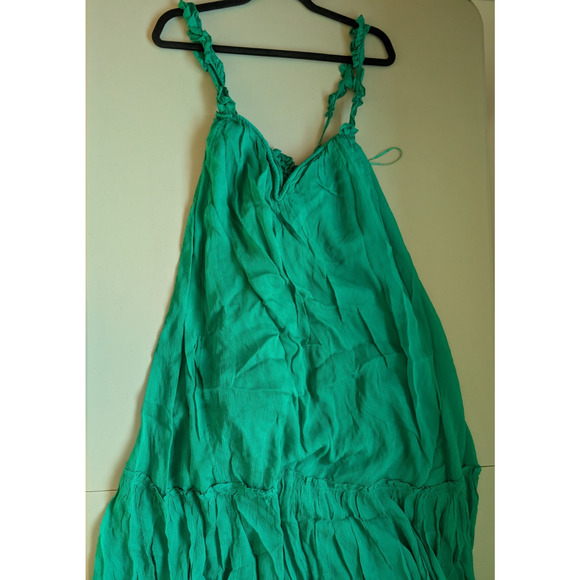 NWT By Anthropologie Sleeveless Chiffon Midi Dress Size S Green #ND454 - Picture 4 of 10